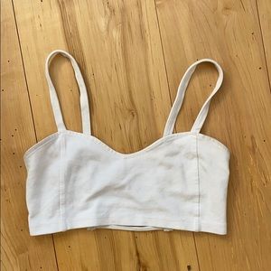 White Strappy Brandy Melville Bralette